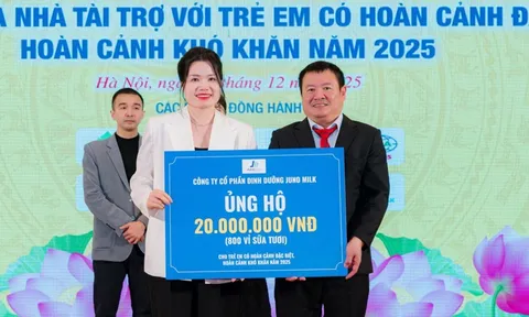 JUNO MILK TIẾP NỐI HÀNH TRÌNH TỪ TRÁI TIM TRAO TẶNG QUỸ “SỮA TỐT CHO EM” TRỊ GIÁ 20 TRIỆU ĐỒNG CHO TRẺ EM CÓ HOÀN CẢNH ĐẶC BIỆT TẠI HÀ NỘI